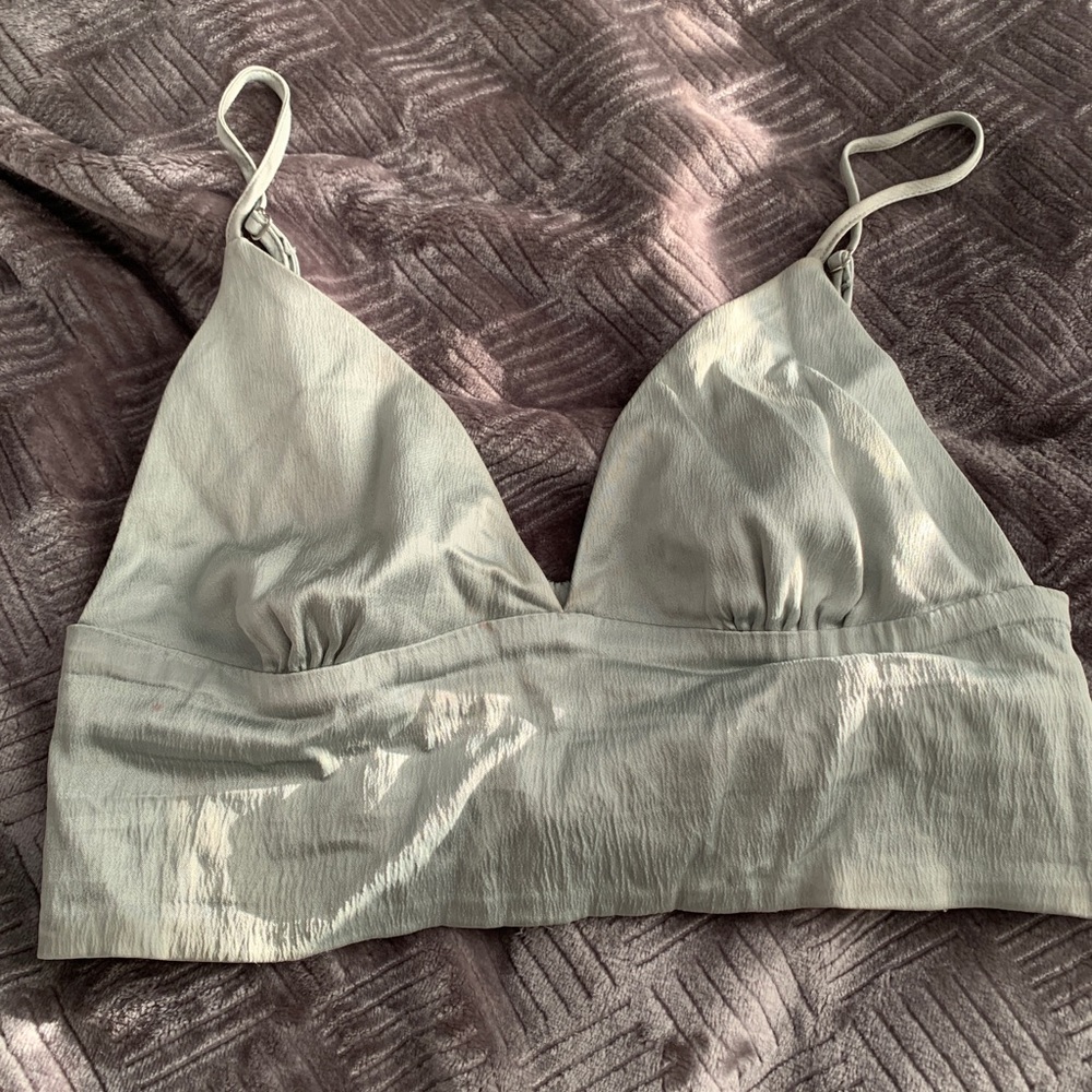 Beautiful light green tank top! Super flattering